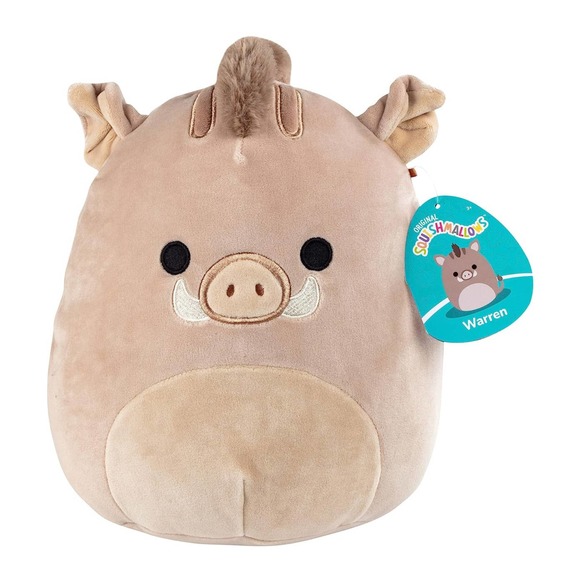 NEW Squishmallows Warren The Warthog 8" Plush Soft Tan Wild Boar Wildlife Squad - Picture 1 of 3